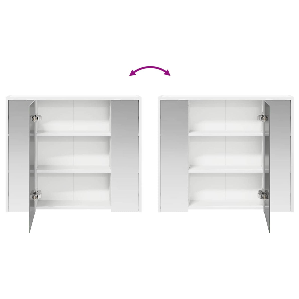 Bathroom Mirror Cabinet White 73.5 x 16 x 62.5 cm