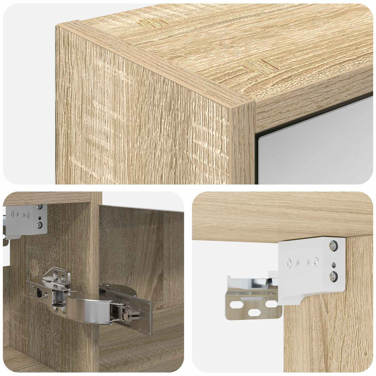 Bathroom Mirror Cabinet Sonoma Oak 73.5 x 16 x 62.5 cm