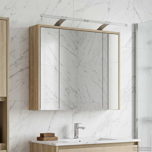 Bathroom Mirror Cabinet Sonoma Oak 73.5 x 16 x 62.5 cm