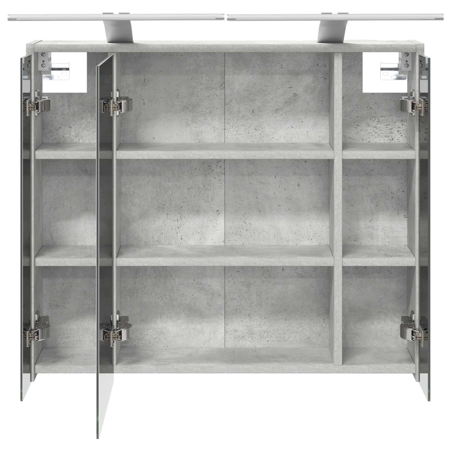 Bathroom Mirror Cabinet Concrete Grey 73.5 x 16 x 62.5 cm