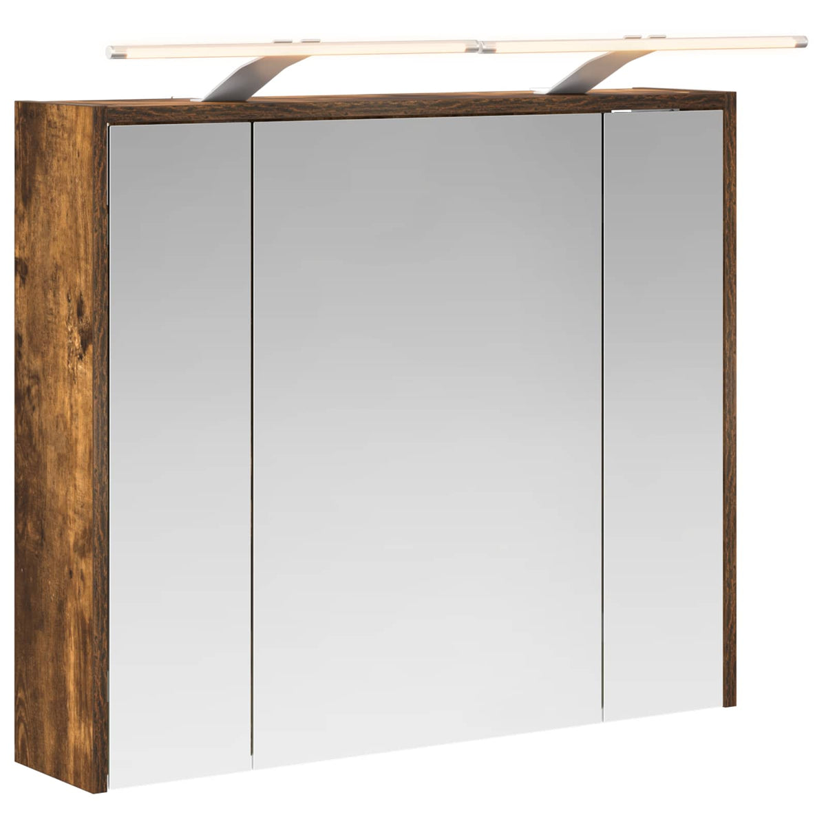 Bathroom Mirror Cabinet Smoked Oak 73.5 x 16 x 62.5 cm