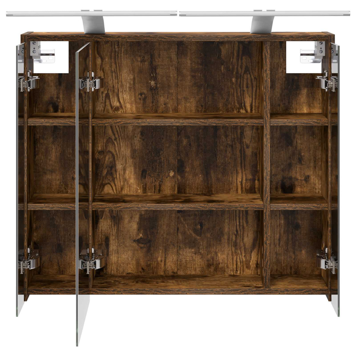 Bathroom Mirror Cabinet Smoked Oak 73.5 x 16 x 62.5 cm