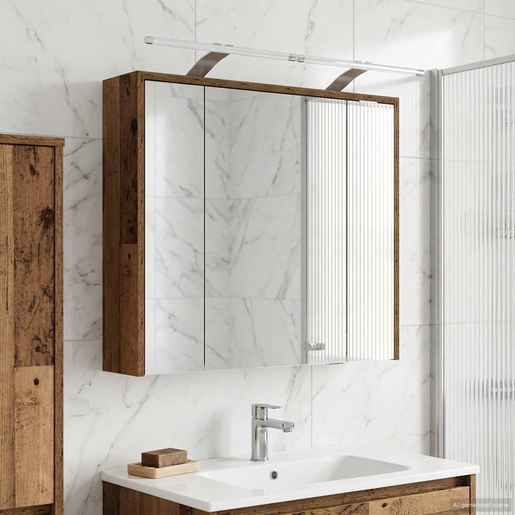 Bathroom Mirror Cabinet Old Wood 73.5 x 16 x 62.5 cm