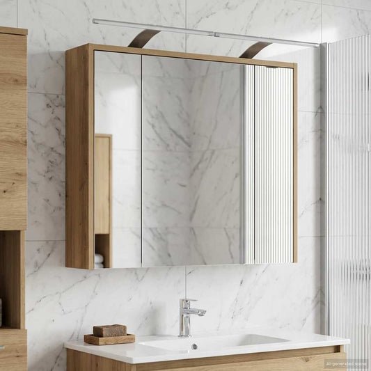 Bathroom Mirror Cabinet Artisan Oak 73.5 x 16 x 62.5 cm