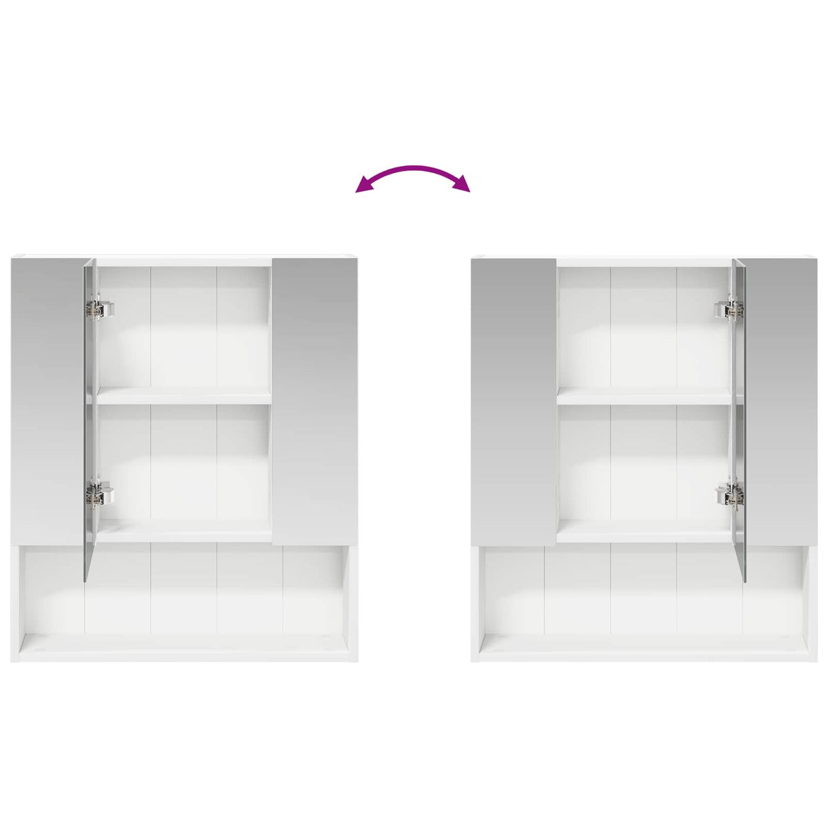 Bathroom Mirror Cabinet White 60 x 14.5 x 70 cm Engineered wood