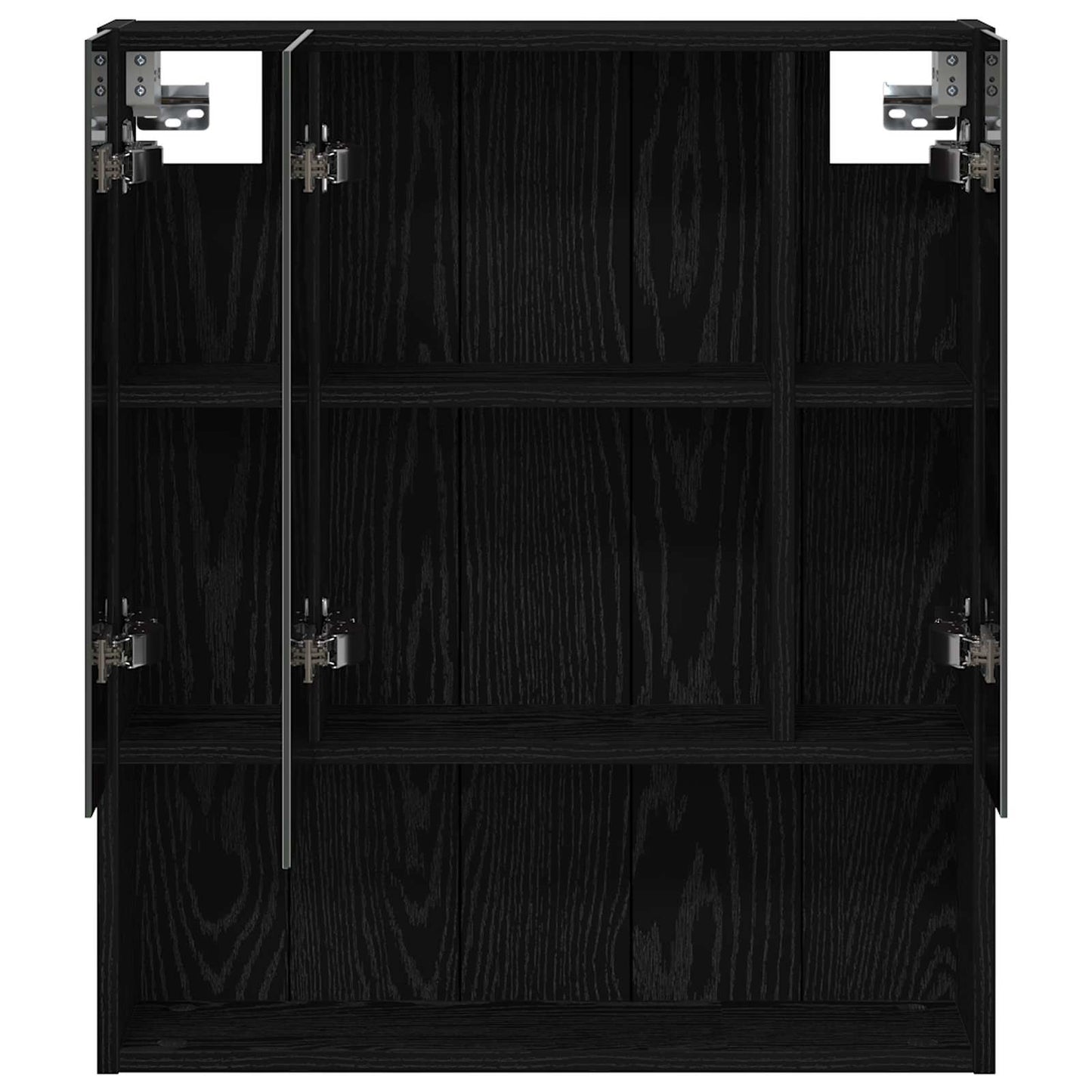 Bathroom Mirror Cabinet Black Oak 60 x 14.5 x 70 cm