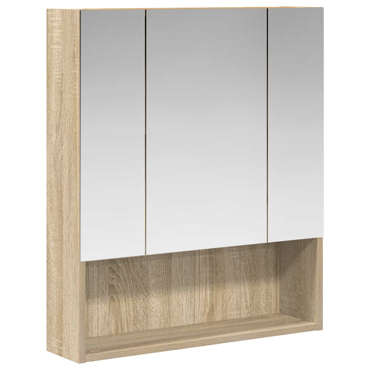 Bathroom Mirror Cabinet Sonoma Oak 60 x 14.5 x 70 cm