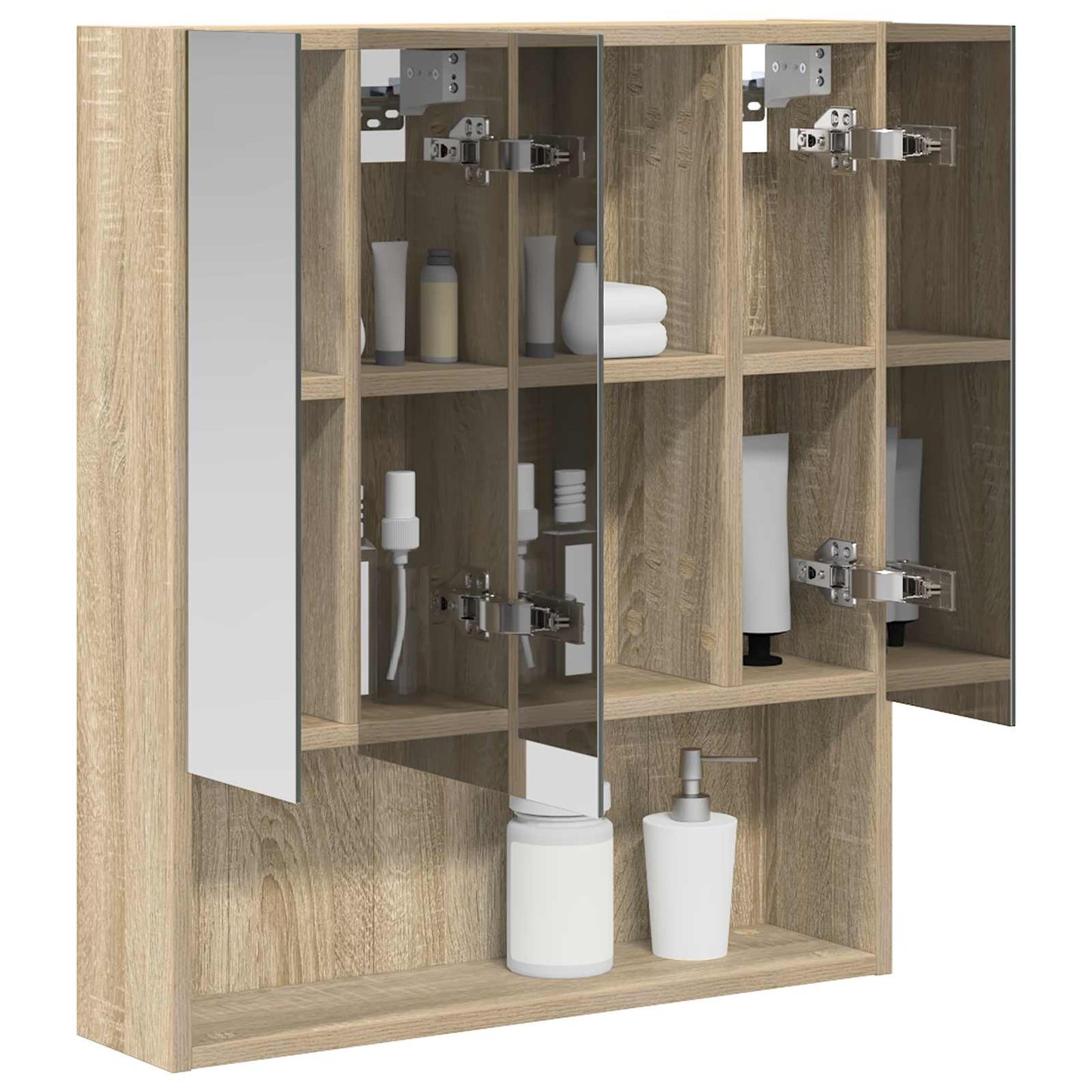 Bathroom Mirror Cabinet Sonoma Oak 60 x 14.5 x 70 cm