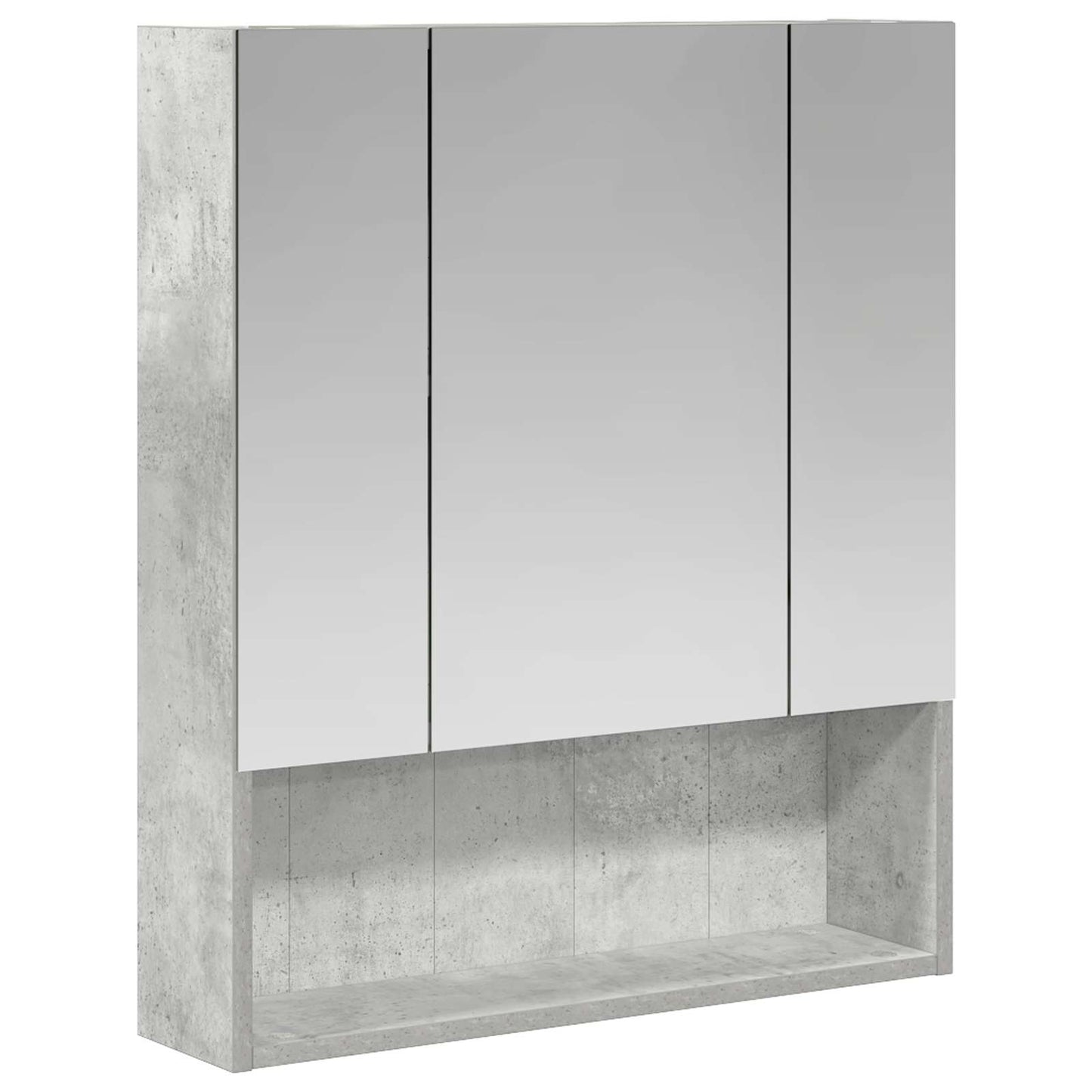 Bathroom Mirror Cabinet Concrete Grey 60 x 14.5 x 70 cm
