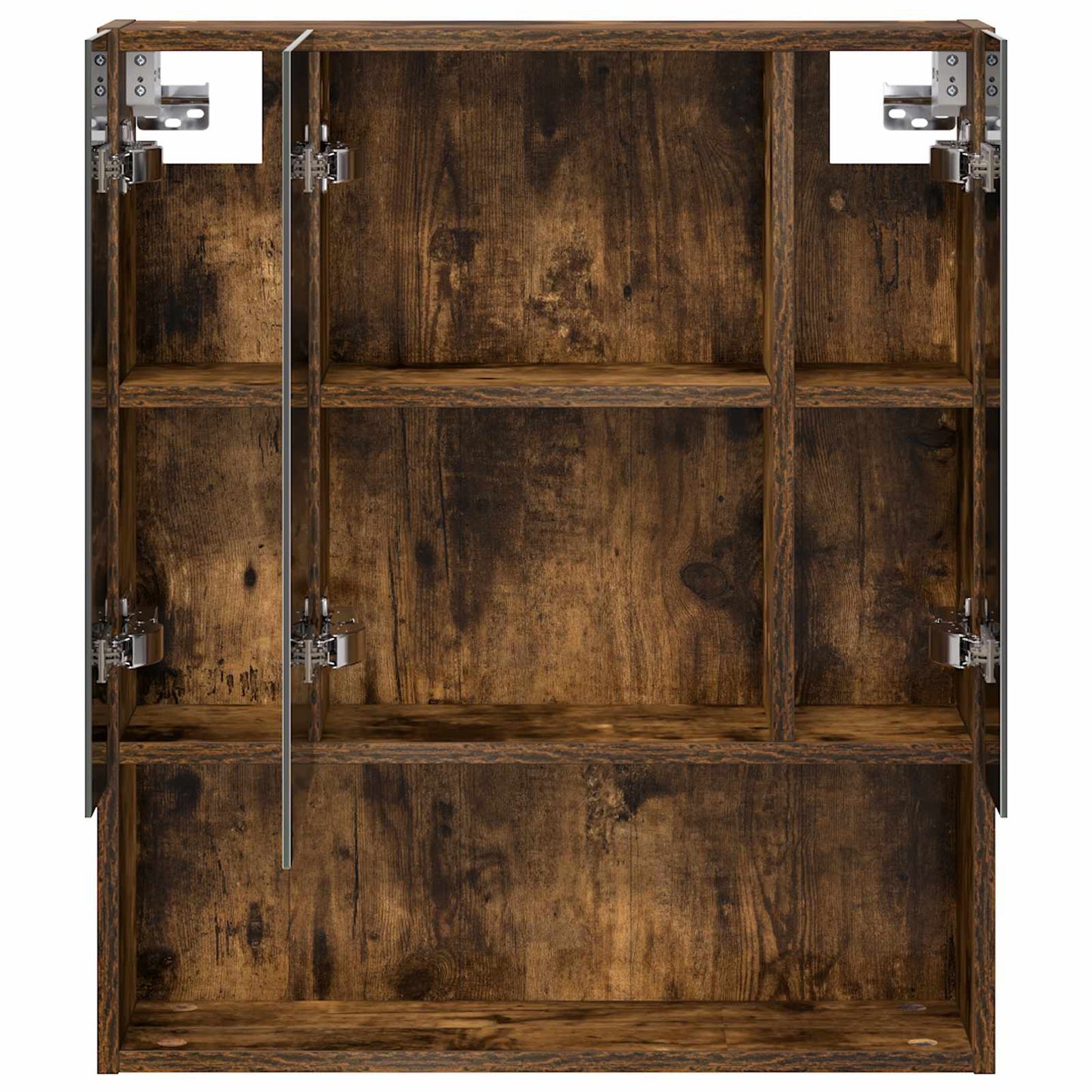 Bathroom Mirror Cabinet Smoked Oak 60 x 14.5 x 70 cm