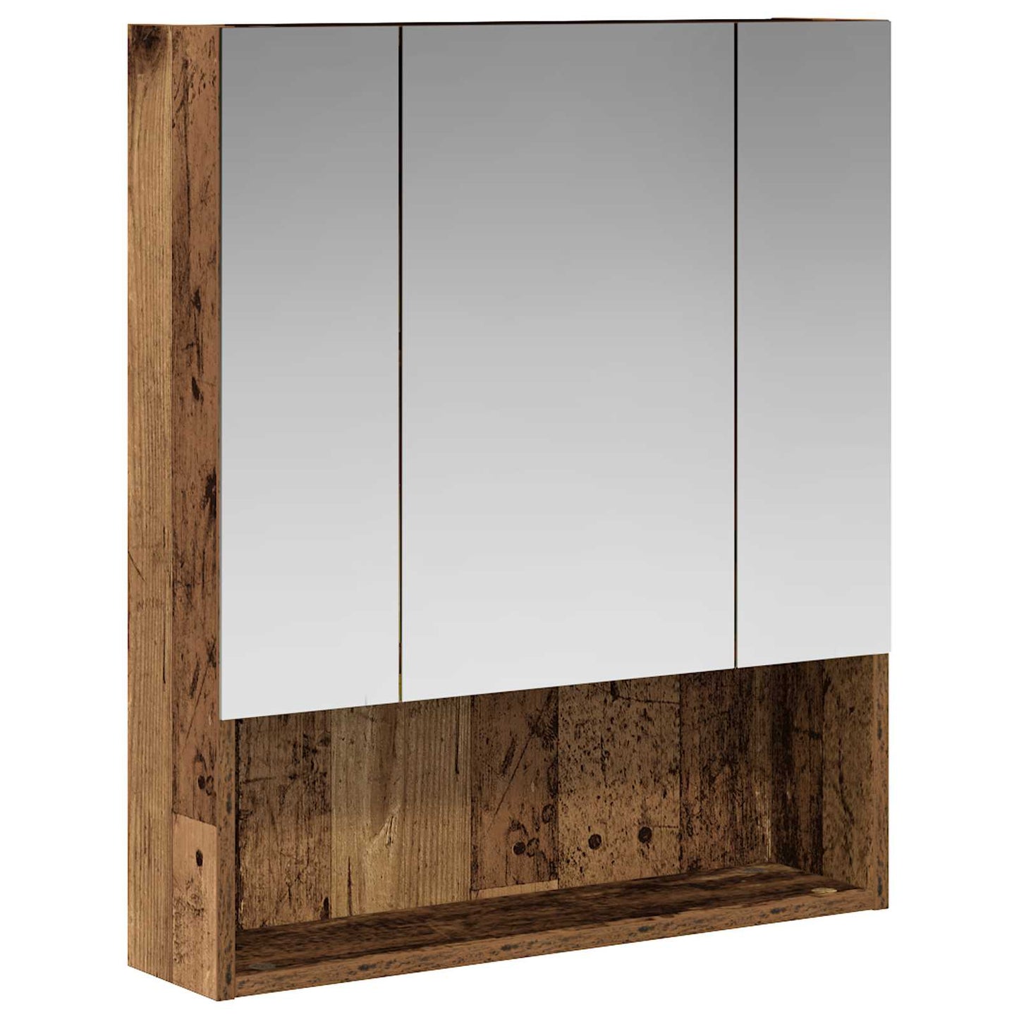 Bathroom Mirror Cabinet Old Wood 60 x 14.5 x 70 cm