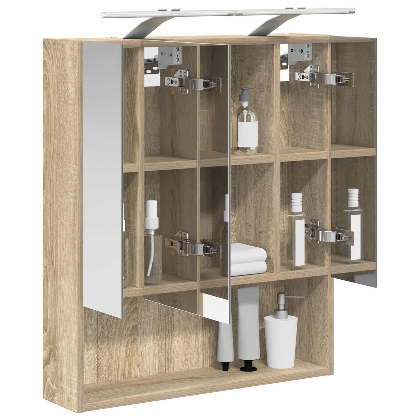 Bathroom Mirror Cabinet Sonoma Oak 60 x 14.5 x 70 cm