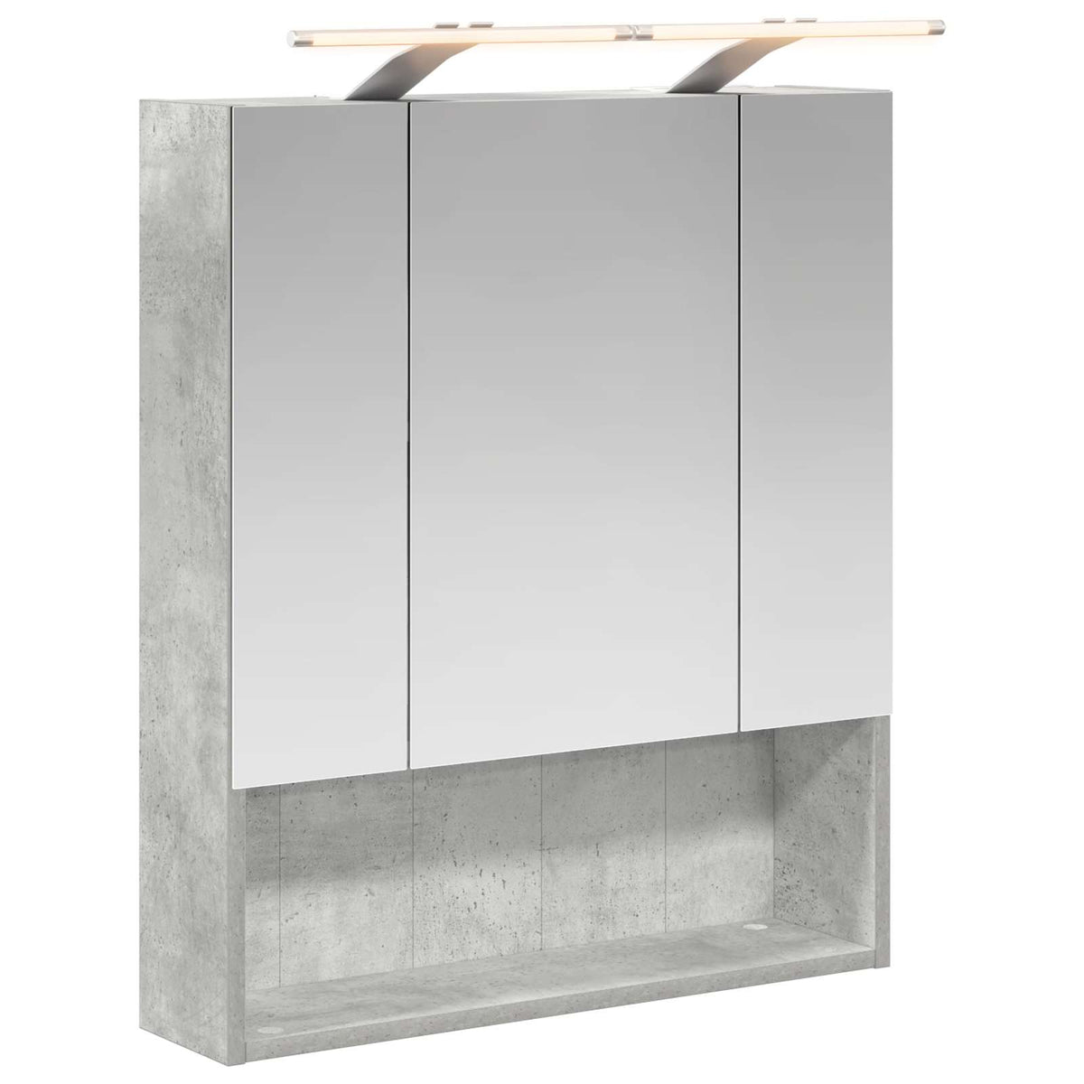 Bathroom Mirror Cabinet Concrete Grey 60 x 14.5 x 70 cm