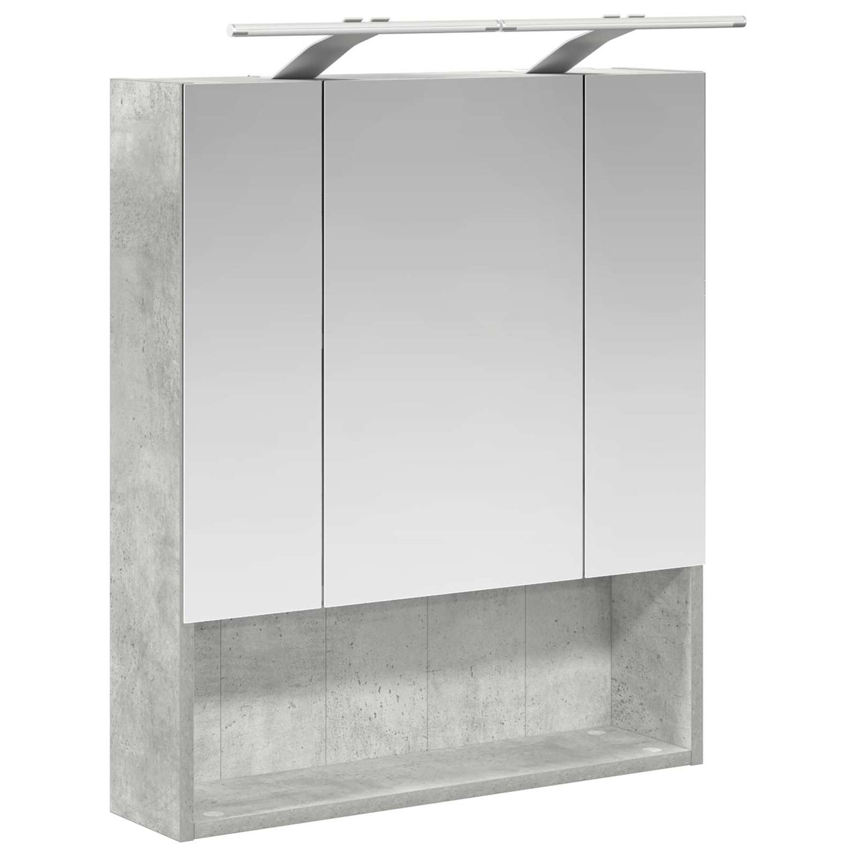Bathroom Mirror Cabinet Concrete Grey 60 x 14.5 x 70 cm