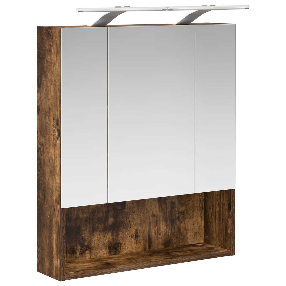 Bathroom Mirror Cabinet Smoked Oak 60 x 14.5 x 70 cm