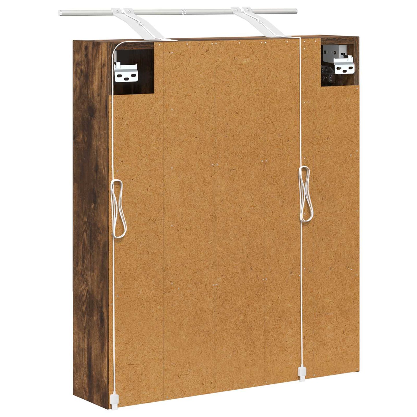 Bathroom Mirror Cabinet Smoked Oak 60 x 14.5 x 70 cm