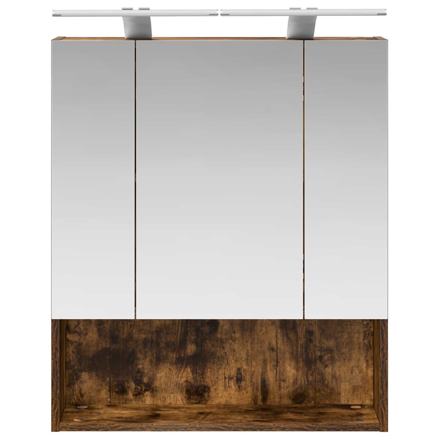 Bathroom Mirror Cabinet Smoked Oak 60 x 14.5 x 70 cm