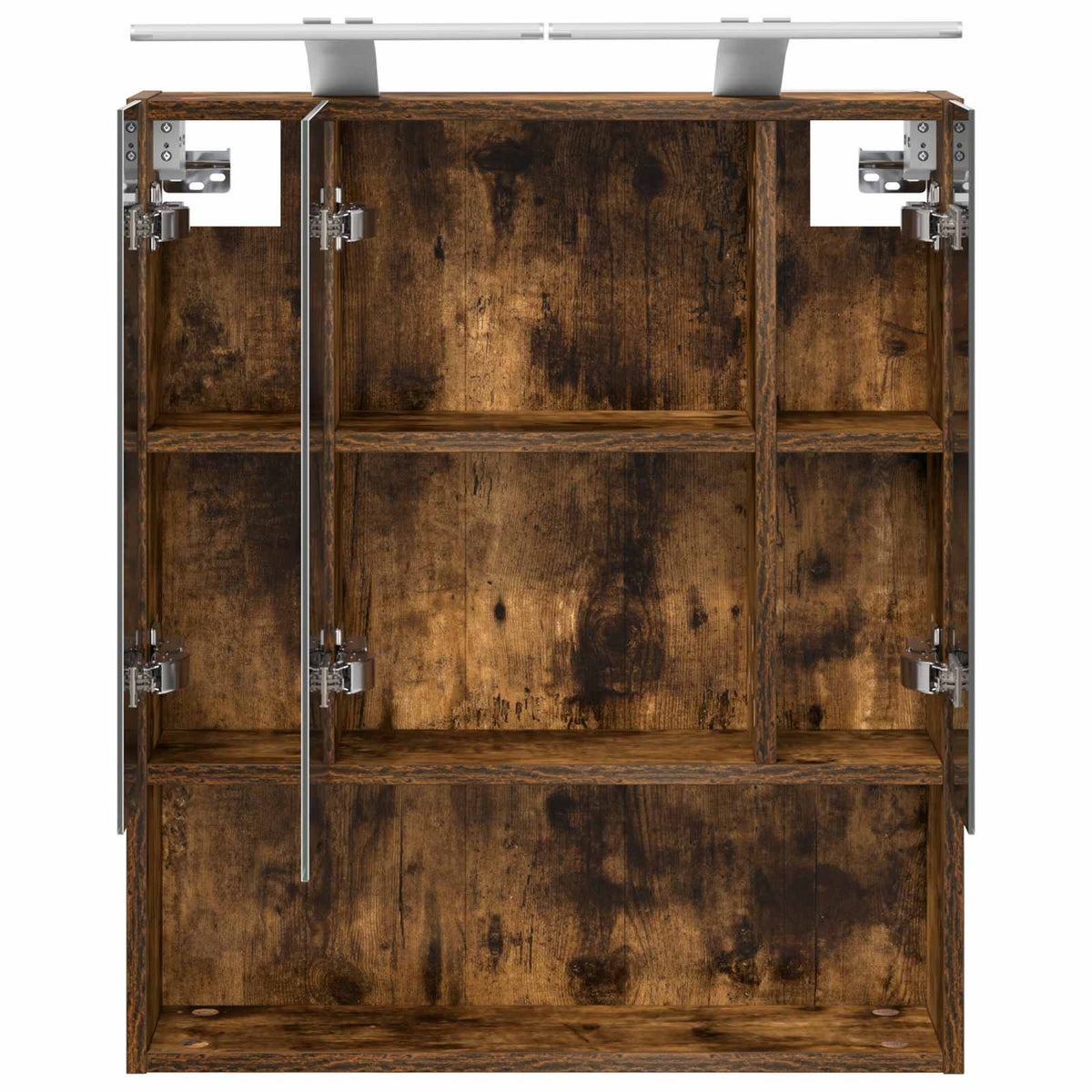 Bathroom Mirror Cabinet Smoked Oak 60 x 14.5 x 70 cm