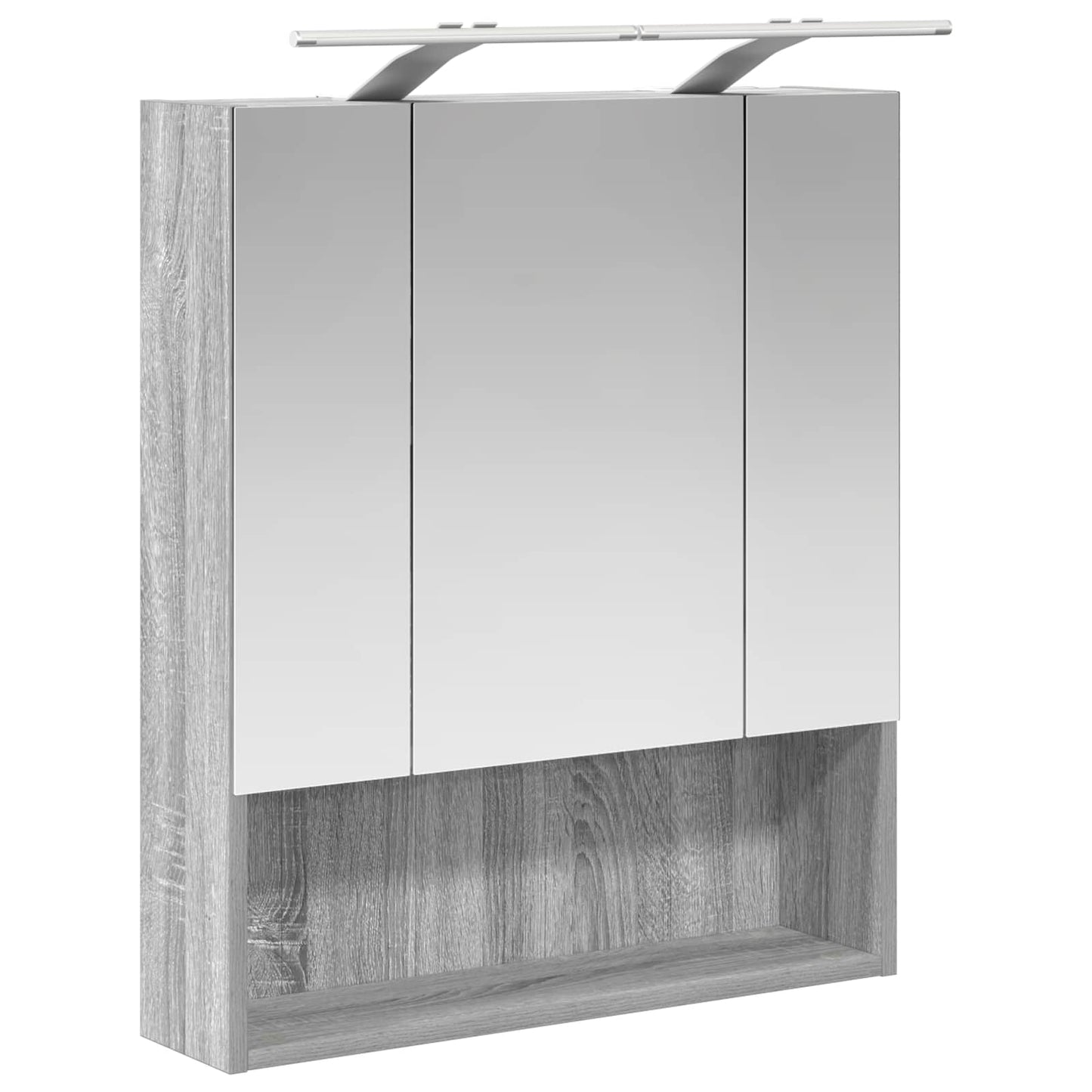 Bathroom Mirror Cabinet Grey Sonoma 60 x 14.5 x 70 cm