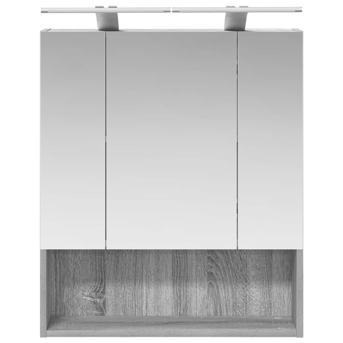 Bathroom Mirror Cabinet Grey Sonoma 60 x 14.5 x 70 cm