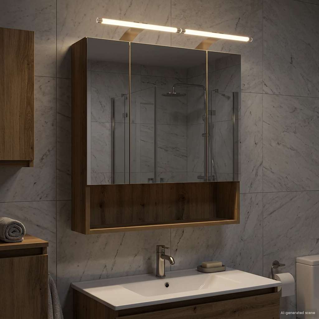Bathroom Mirror Cabinet Artisian Oak 60 x 14.5 x 70 cm
