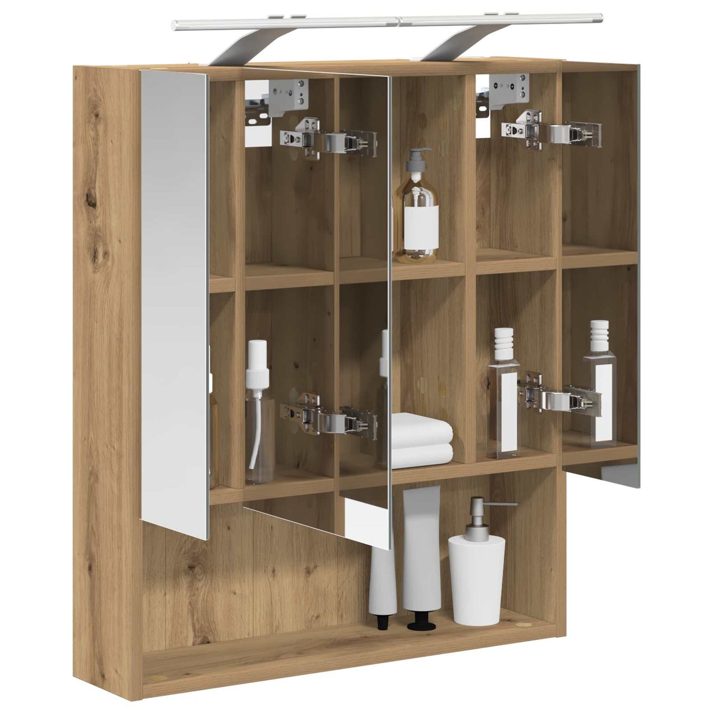 Bathroom Mirror Cabinet Artisian Oak 60 x 14.5 x 70 cm