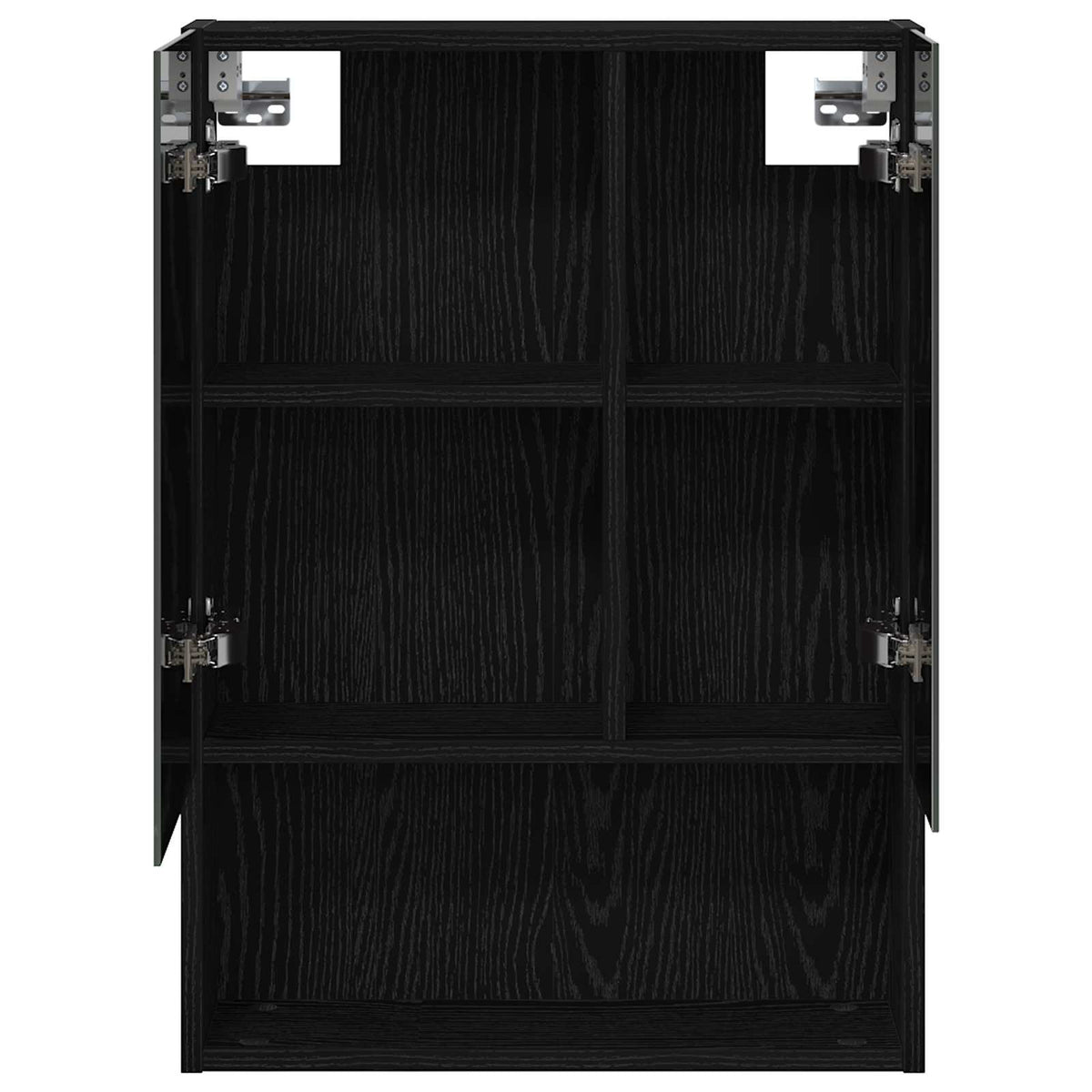 Bathroom Mirror Cabinet Black Oak 50 x 14.5 x 70 cm