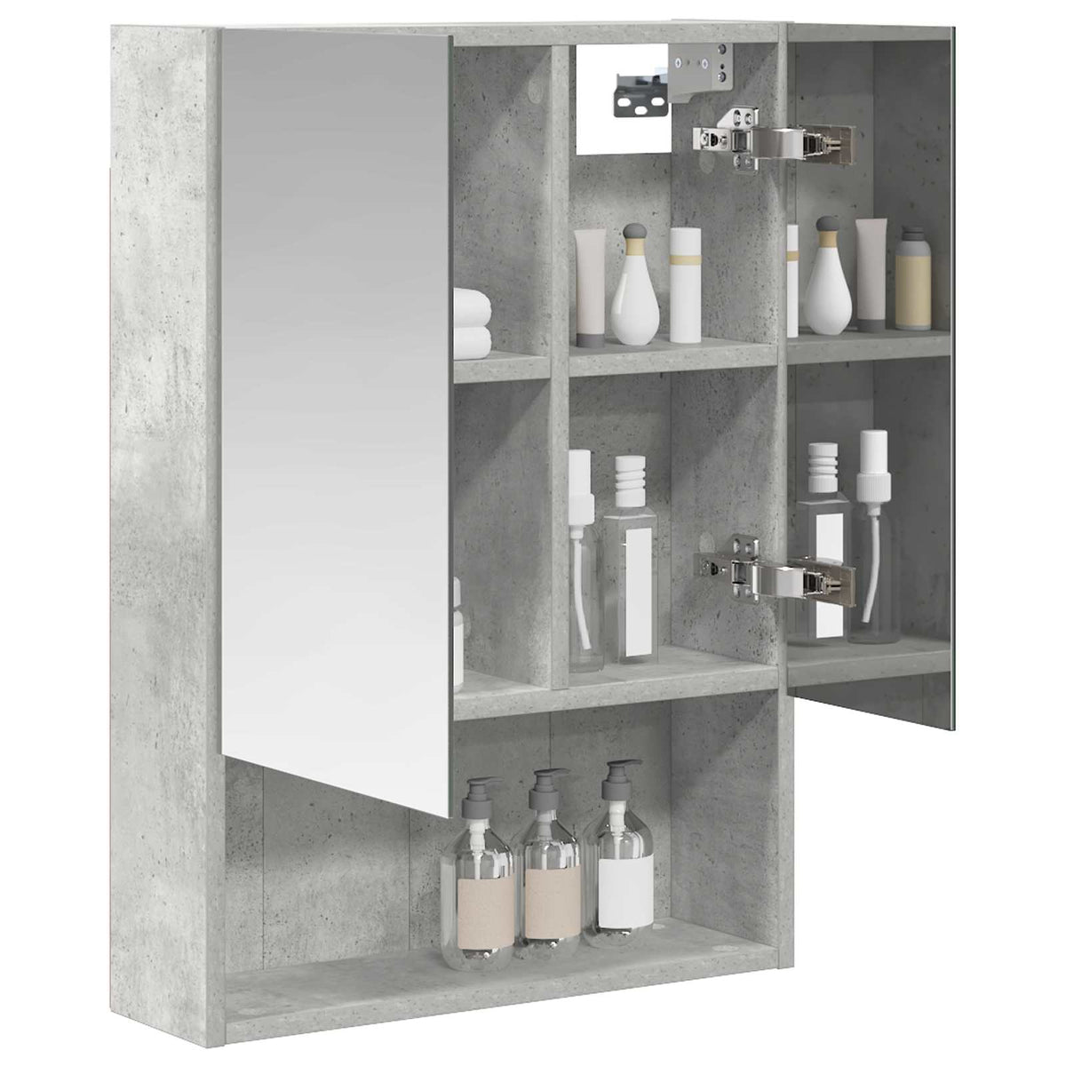 Bathroom Mirror Cabinet Concrete Grey 50 x 14.5 x 70 cm