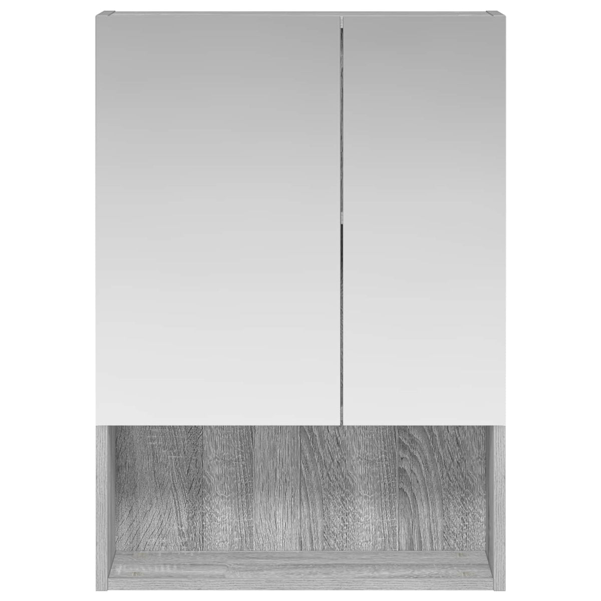 Bathroom Mirror Cabinet Grey Sonoma 50 x 14.5 x 70 cm