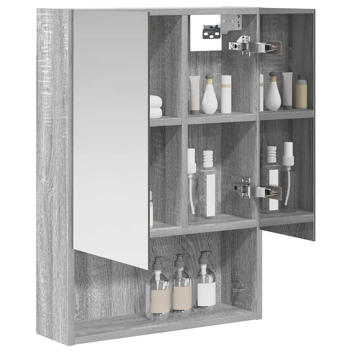 Bathroom Mirror Cabinet Grey Sonoma 50 x 14.5 x 70 cm