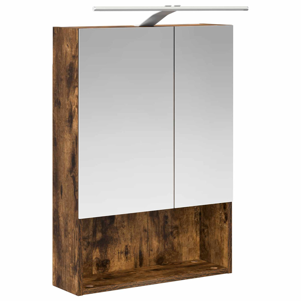 Bathroom Mirror Cabinet Smoked Oak 50 x 14.5 x 70 cm