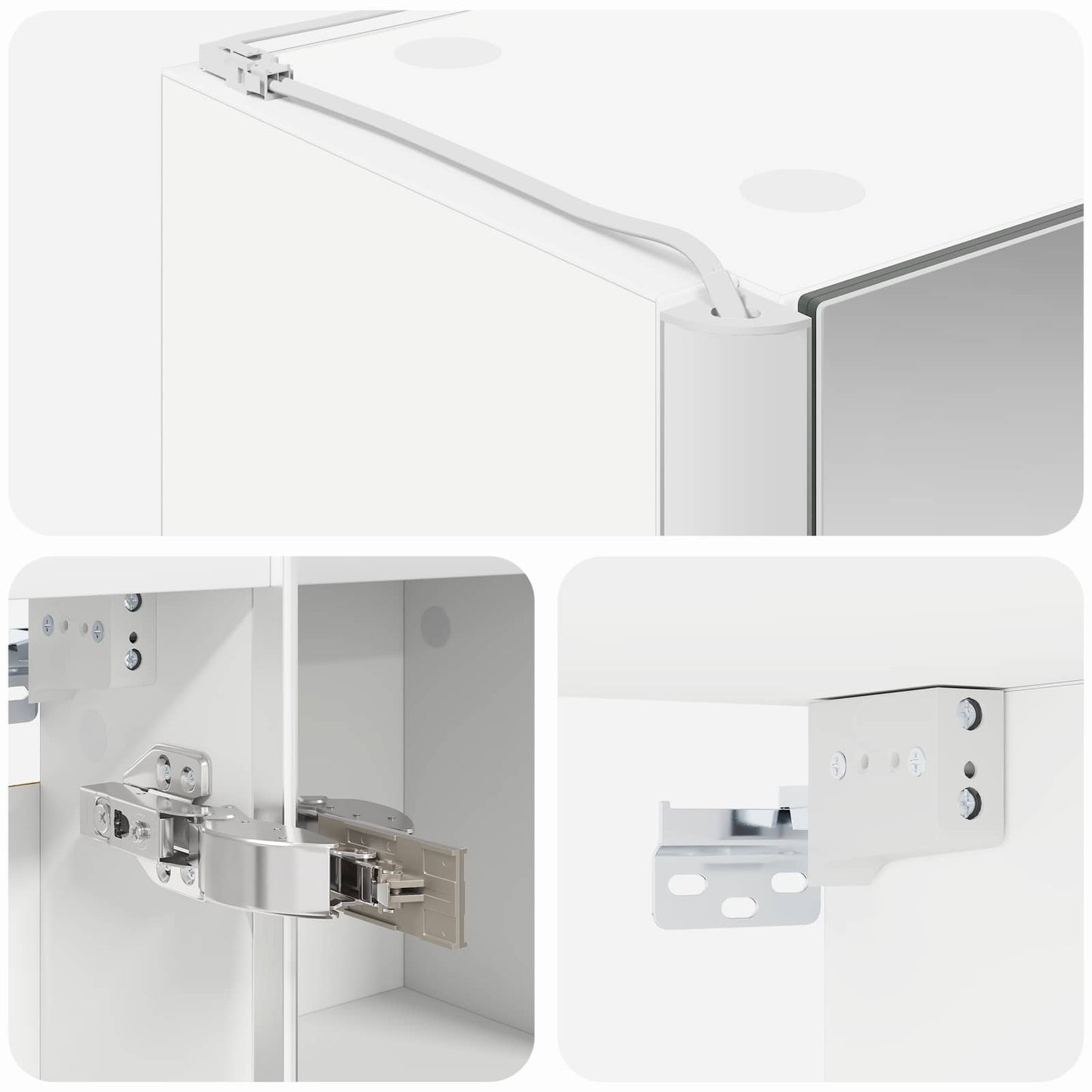 Bathroom Mirror Cabinet White 33 x 11.5 x 50 cm Engineered wood