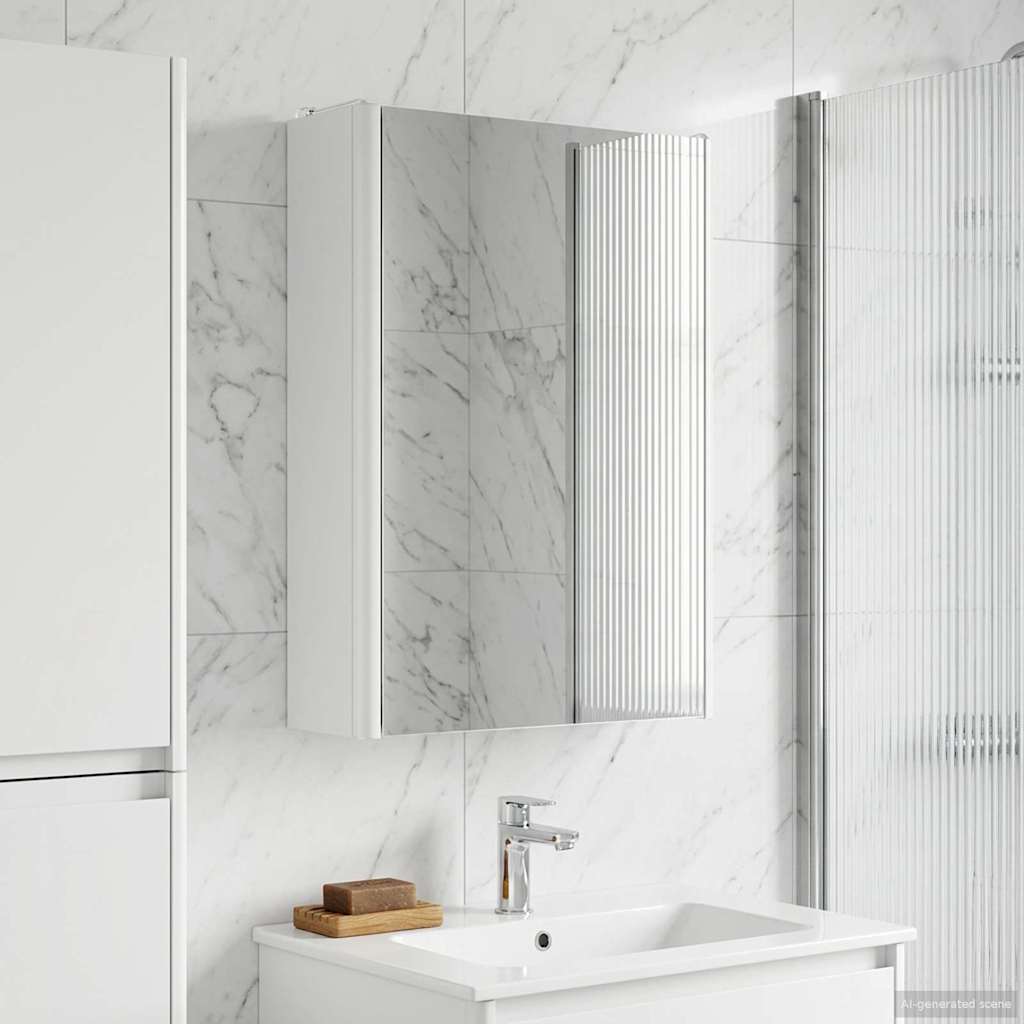 Bathroom Mirror Cabinet White 33 x 11.5 x 50 cm Engineered wood