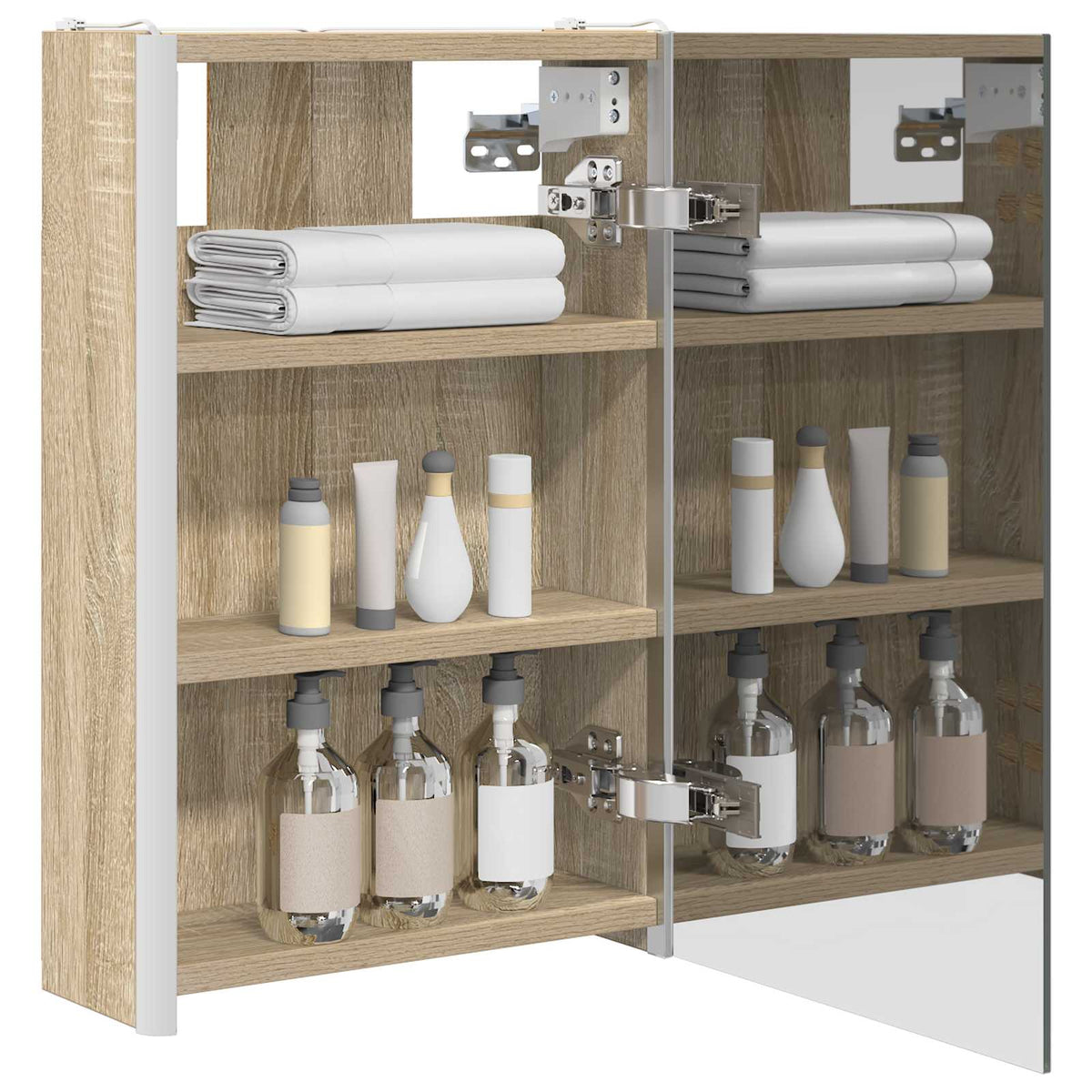 Bathroom Mirror Cabinet Sonoma Oak 33 x 11.5 x 50 cm