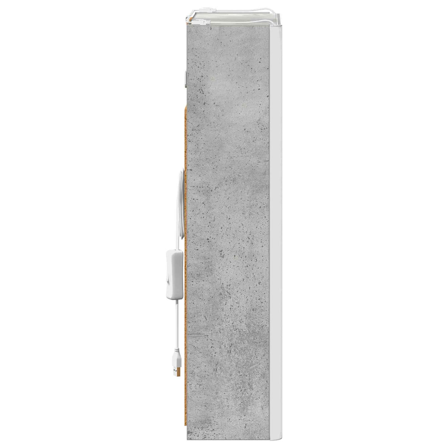 Bathroom Mirror Cabinet Concrete Grey 33 x 11.5 x 50 cm