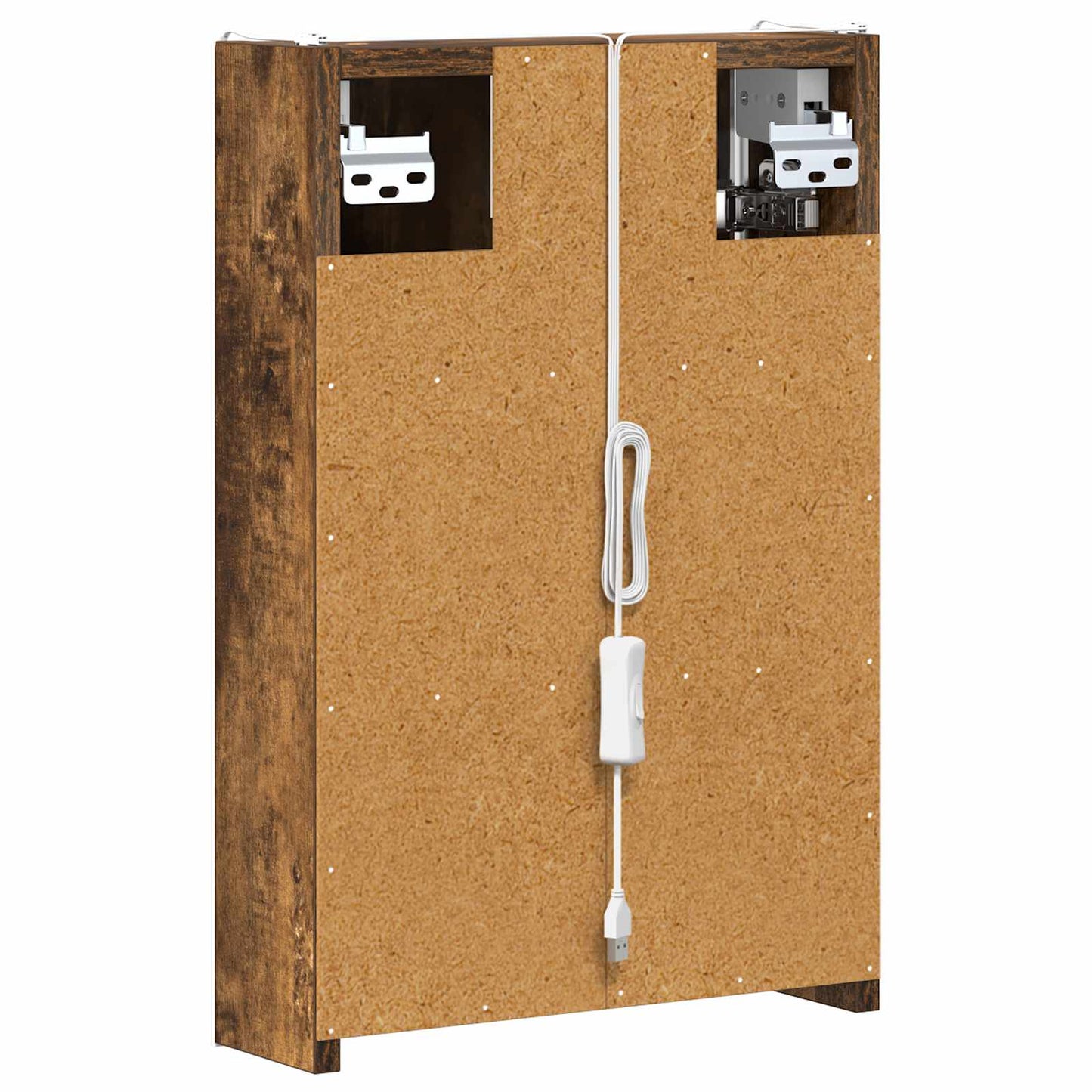 Bathroom Mirror Cabinet Smoked Oak 33 x 11.5 x 50 cm