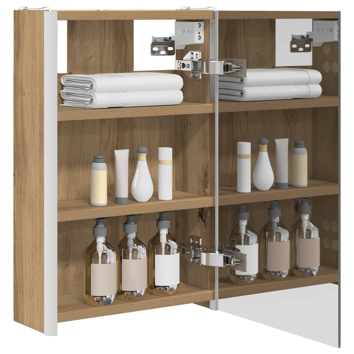 Bathroom Mirror Cabinet Artisian Oak 33 x 11.5 x 50 cm