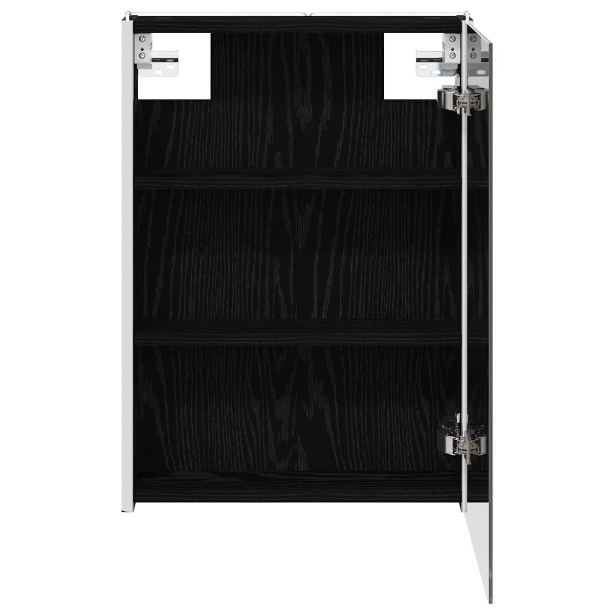Bathroom Mirror Cabinet Black Oak 43 x 11.5 x 60.5 cm
