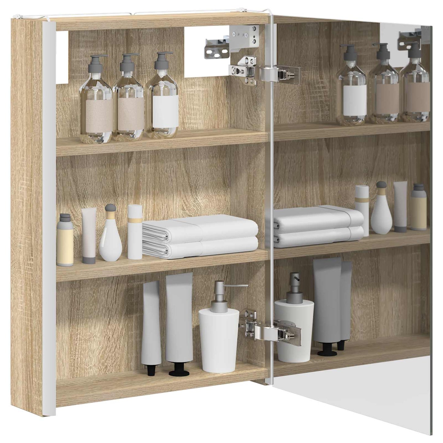 Bathroom Mirror Cabinet Sonoma Oak 43 x 11.5 x 60.5 cm