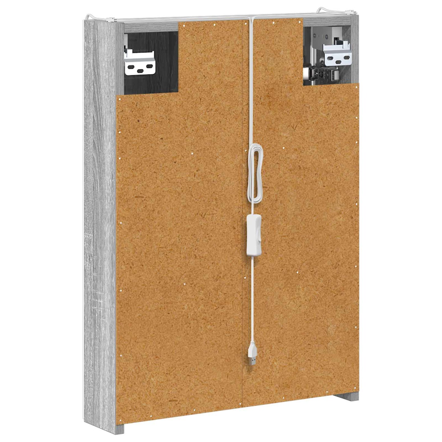 Bathroom Mirror Cabinet Grey Sonoma 43 x 11.5 x 60.5 cm