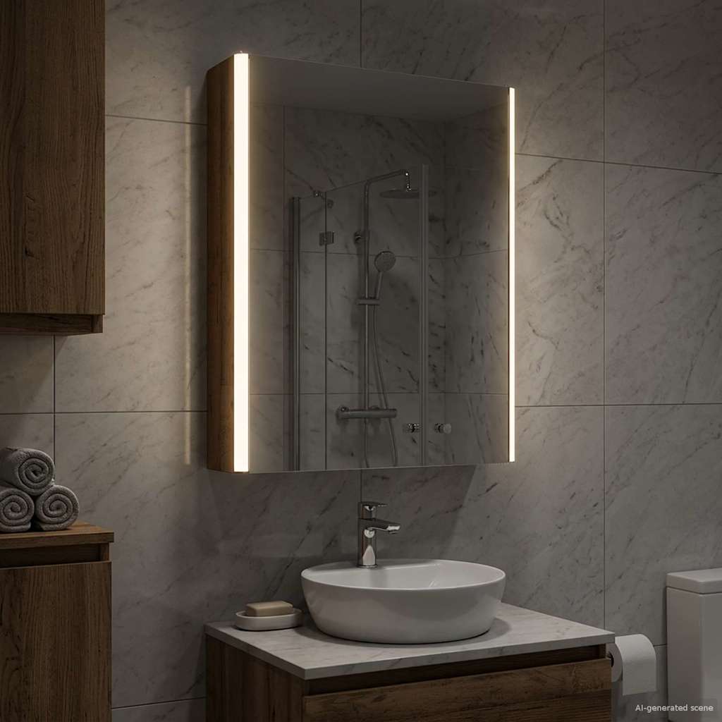 Bathroom Mirror Cabinet Old Wood 43 x 11.5 x 60.5 cm