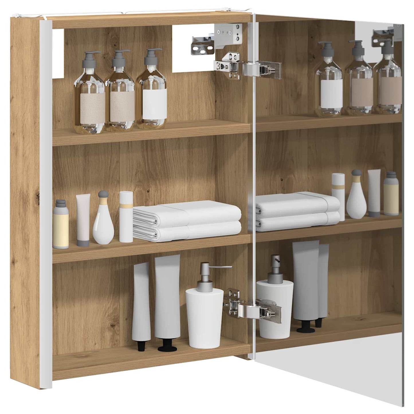 Bathroom Mirror Cabinet Artisian Oak 43 x 11.5 x 60.5 cm