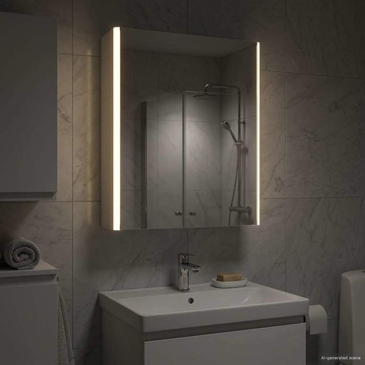 Bathroom Mirror Cabinet White 53 x 15.5 x 70 cm Engineered wood
