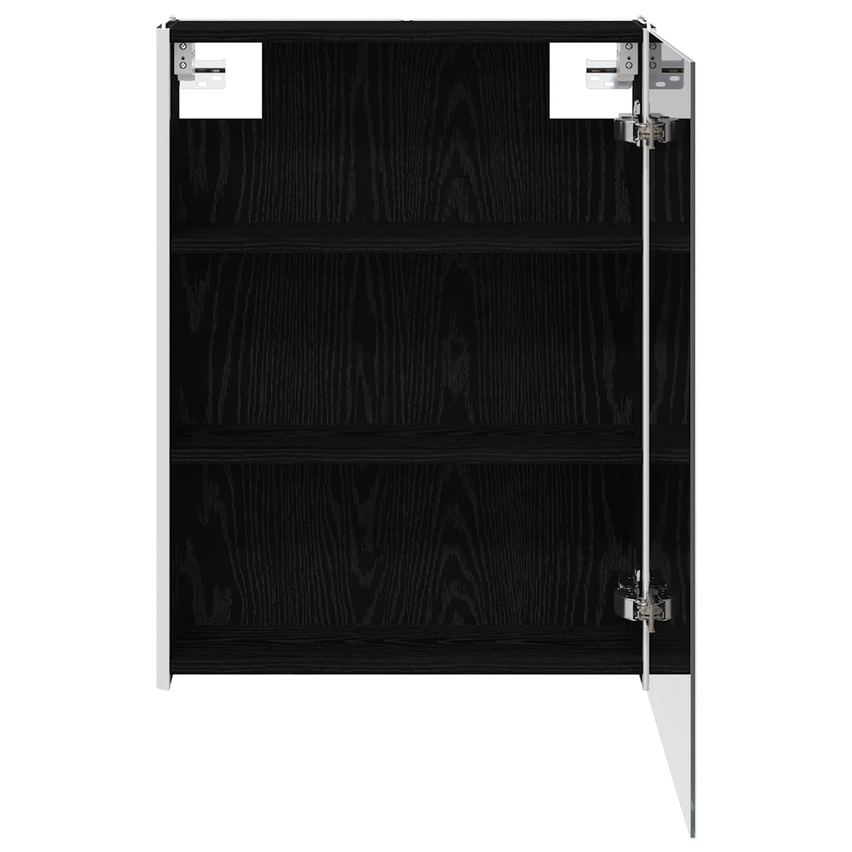 Bathroom Mirror Cabinet Black Oak 53.5 x 15.5 x 70 cm