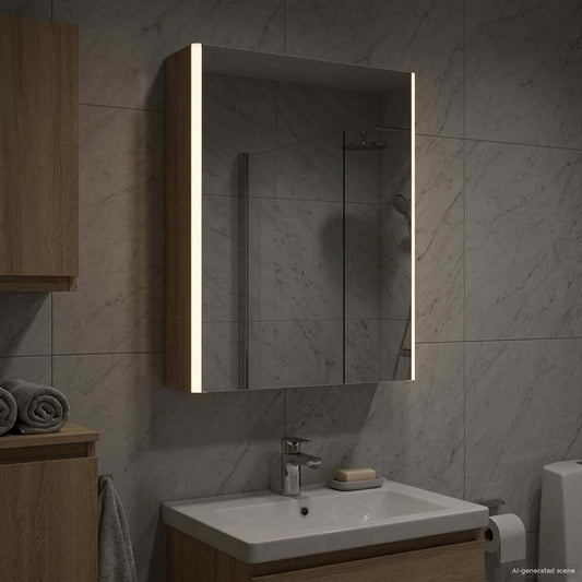 Bathroom Mirror Cabinet Sonoma Oak 53 x 15.5 x 70 cm