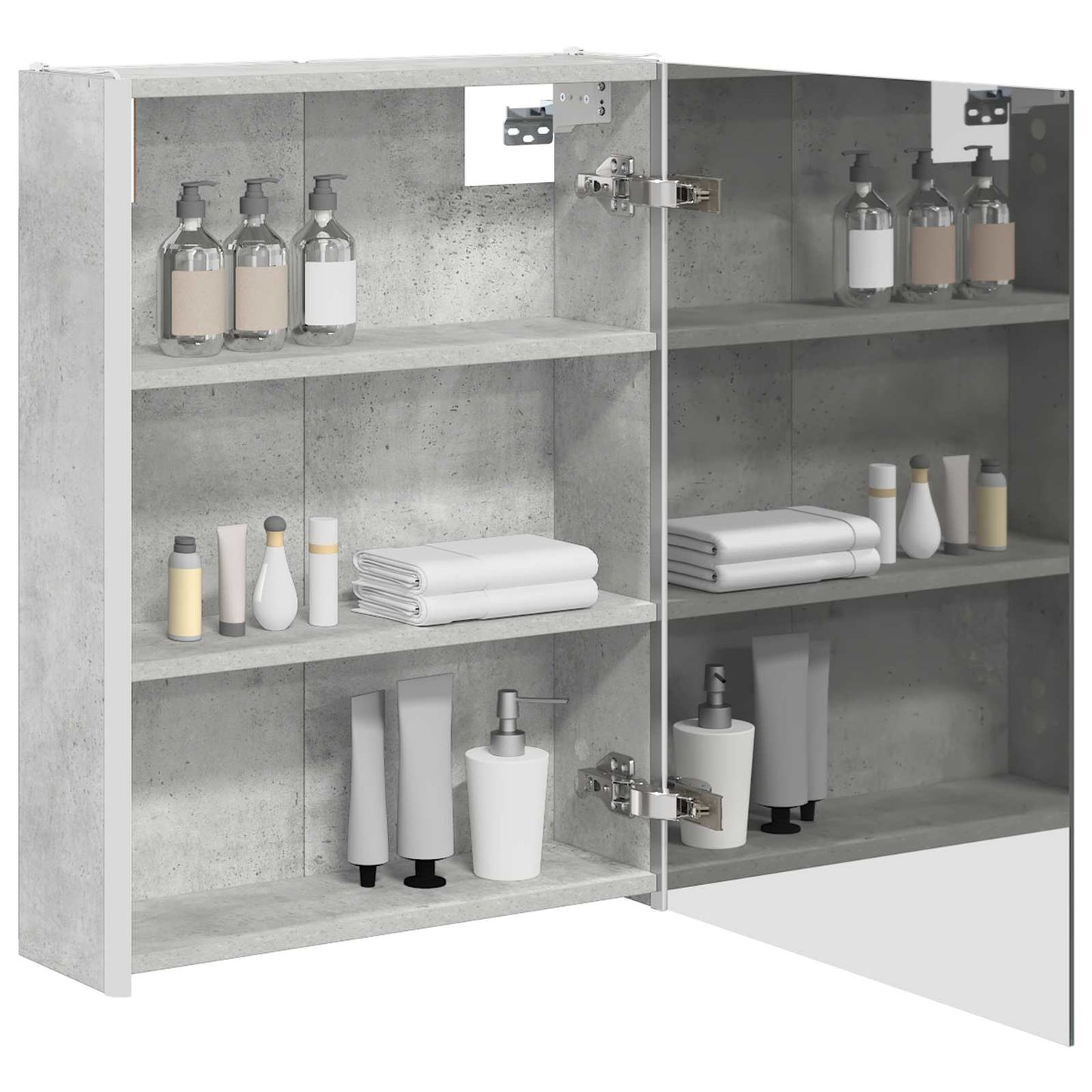 Bathroom Mirror Cabinet Concrete Grey 53.5 x 15.5 x 70 cm