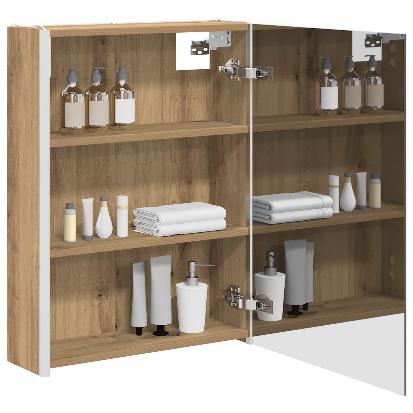 Bathroom Mirror Cabinet Artisian Oak 53.5 x 15.5 x 70 cm