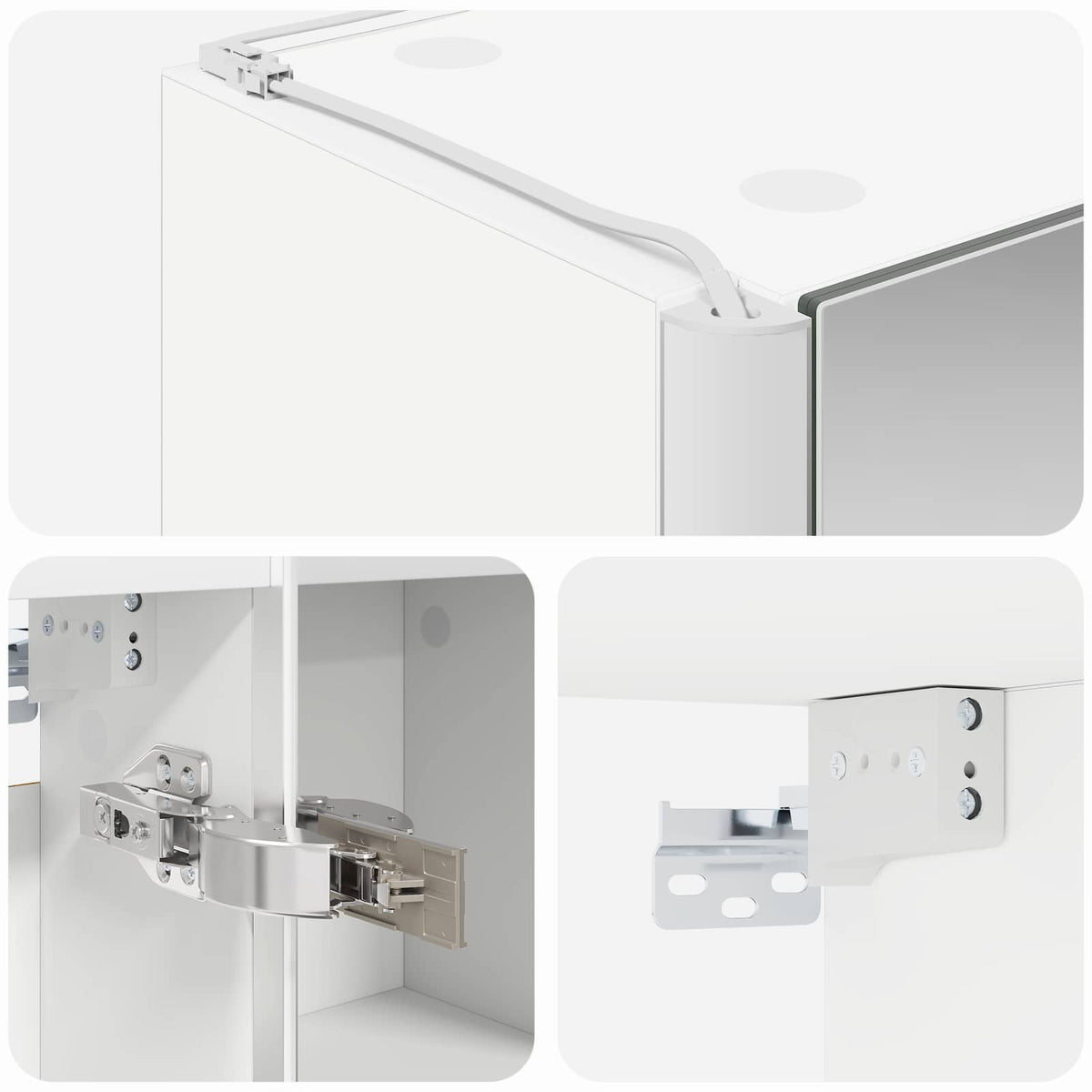 Bathroom Mirror Cabinet White 63.5 x 15.5 x 70 cm
