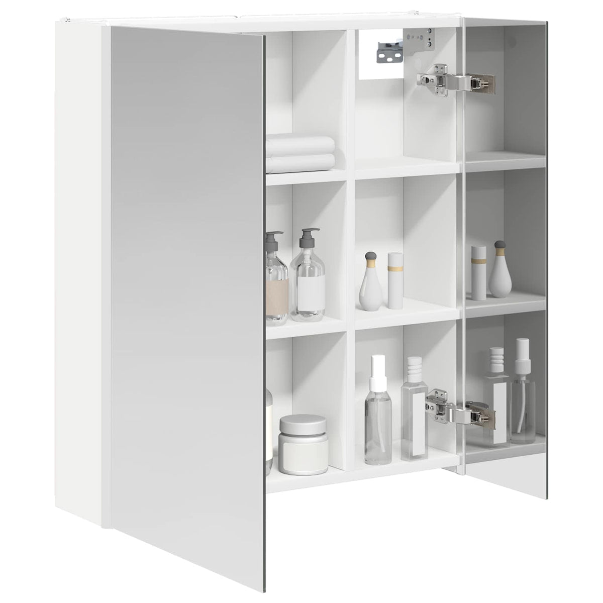 Bathroom Mirror Cabinet White 63.5 x 15.5 x 70 cm
