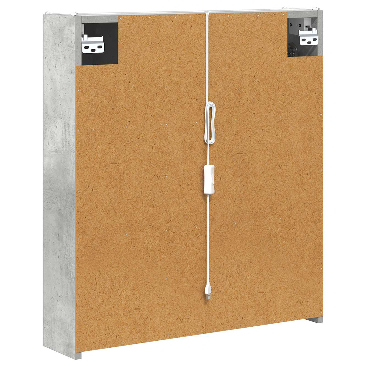 Bathroom Mirror Cabinet Concrete Grey 63.5 x 15.5 x 70 cm